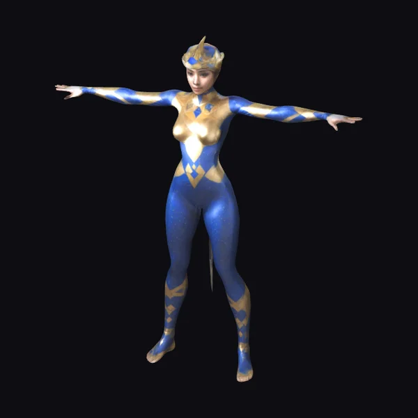 Blue and Gold Bodysuit