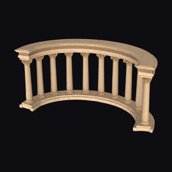 Curved Columned Balustrade