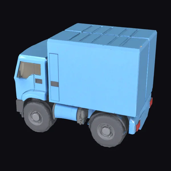 Blue Toy Delivery Truck