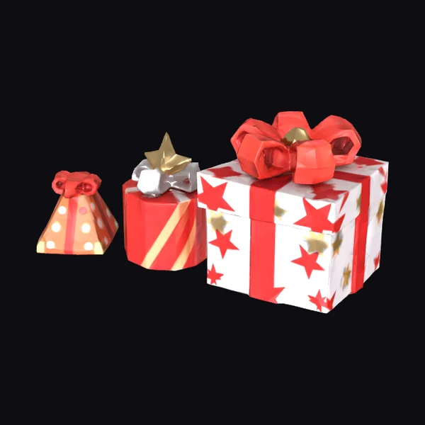Wrapped Gift Boxes Trio