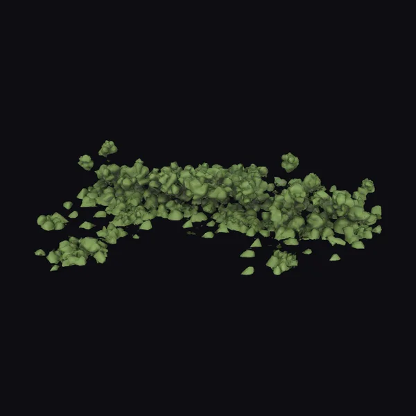 Clustered Green Shapes