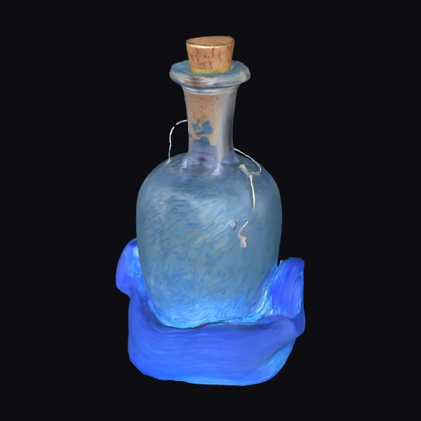 Weathered Glass Bottle