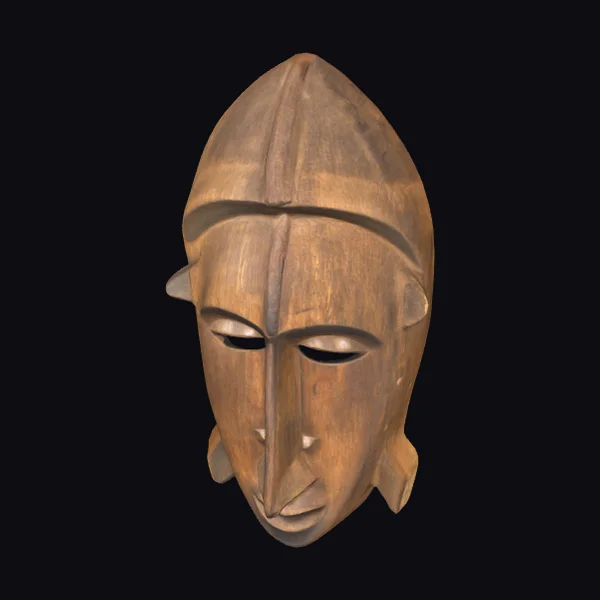 Wooden Tribal Face Mask