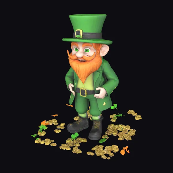 Leprechaun with Gold Coins