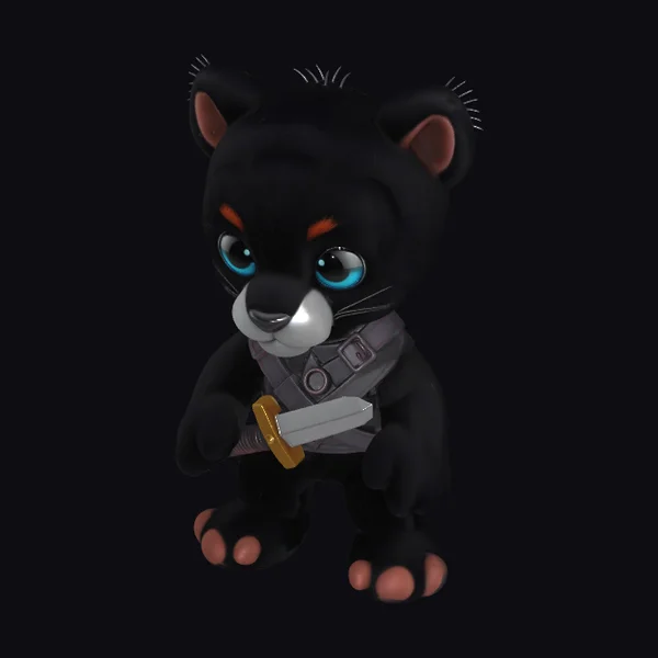 Plush Panther Warrior