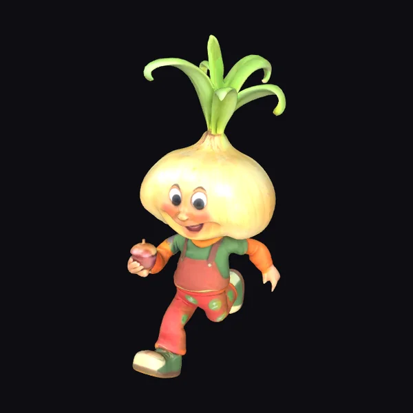 Smiling Onion Character