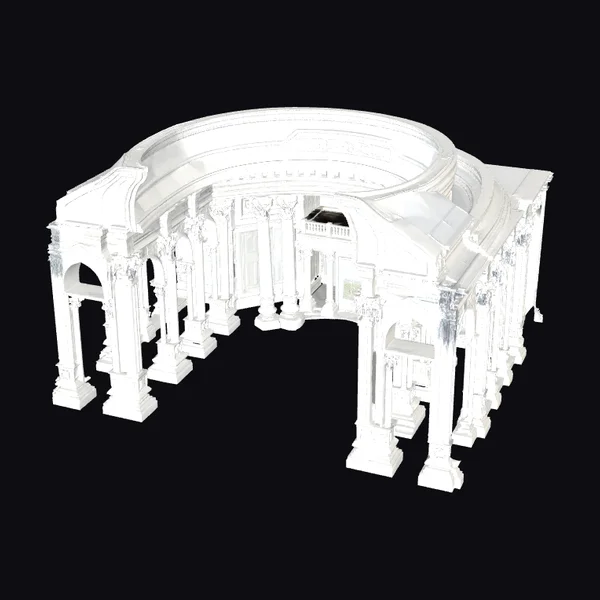 Elegant Baroque Arcade Interior