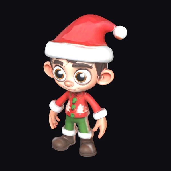Cartoon Christmas Elf Boy