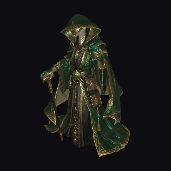 Emerald Hooded Archmage