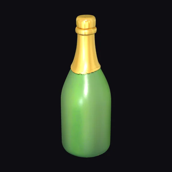 Green Champagne Bottle