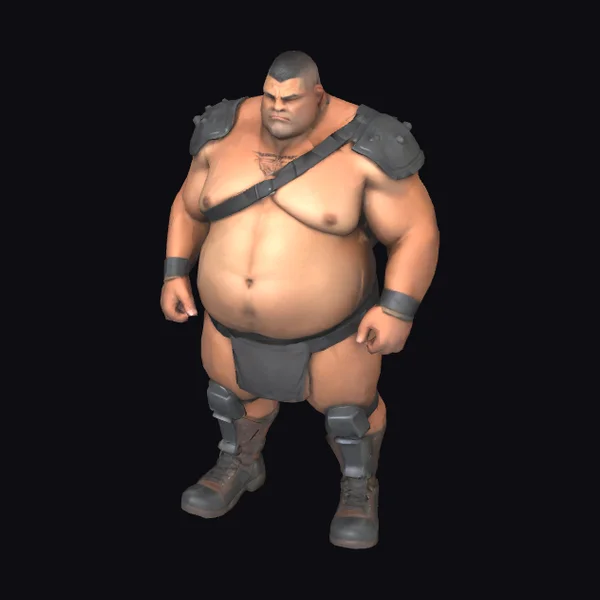 Muscular Chubby Warrior