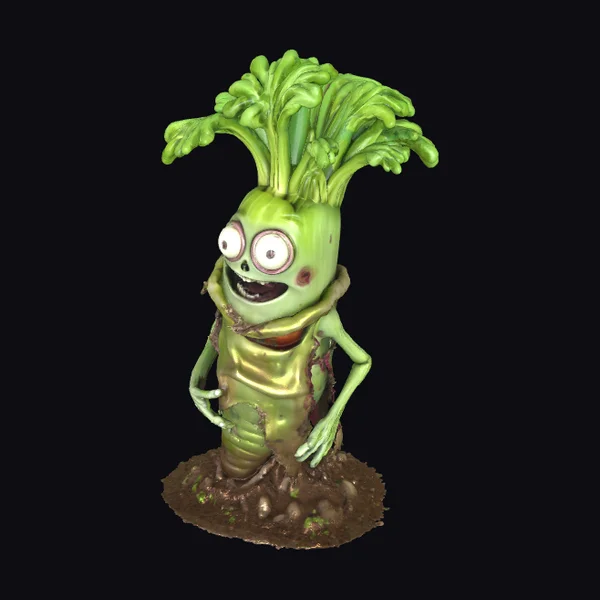 Cartoon Zombie Vegetable