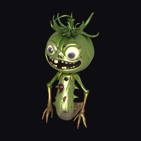 Cartoon Zombie Vegetable