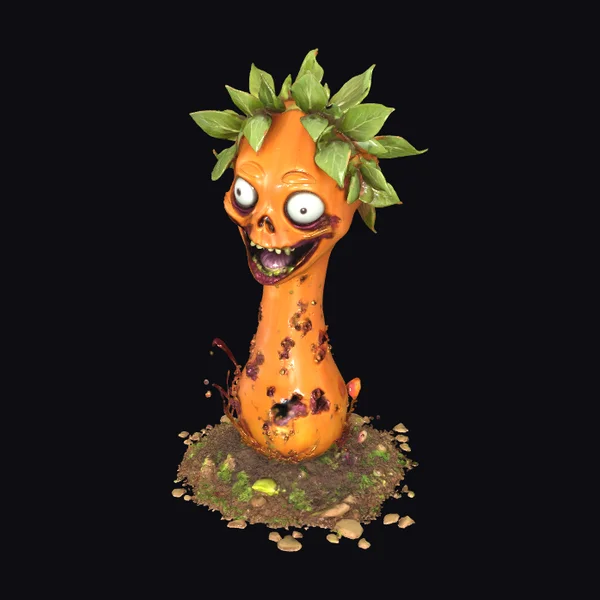 Cartoon Zombie Vegetable