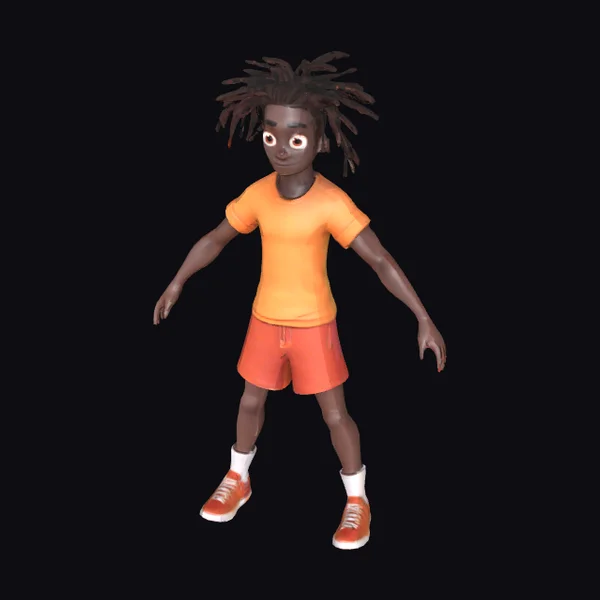 Cartoon Boy with Dreads