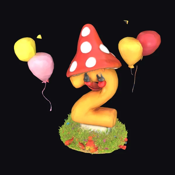 Cartoon Mushroom Number Two