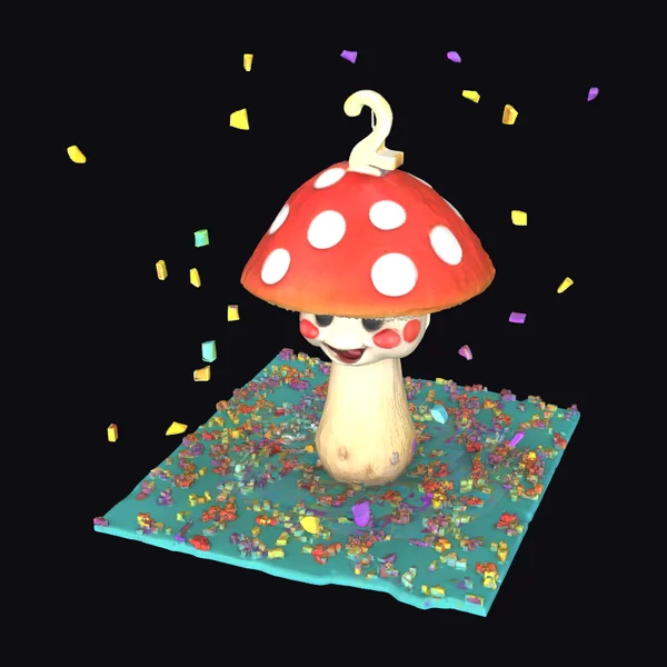 Cartoon Mushroom Birthday