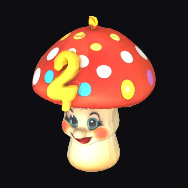 Cartoon Mushroom Birthday Decoration
