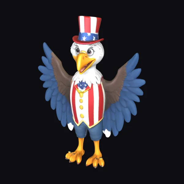 American Eagle Cartoon Character