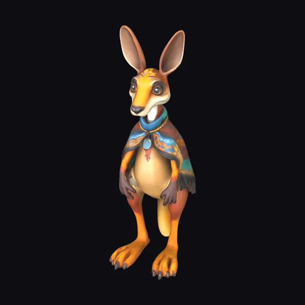 Kangaroo with Body Paint