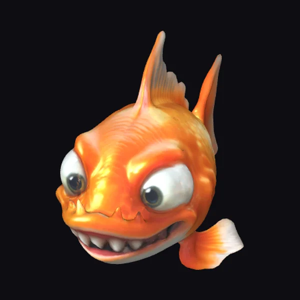 Cartoon Goldfish Head