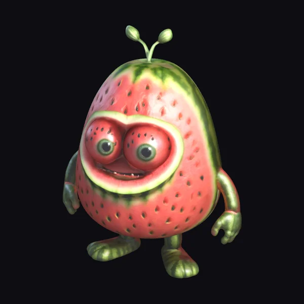 Anthropomorphic Watermelon Character