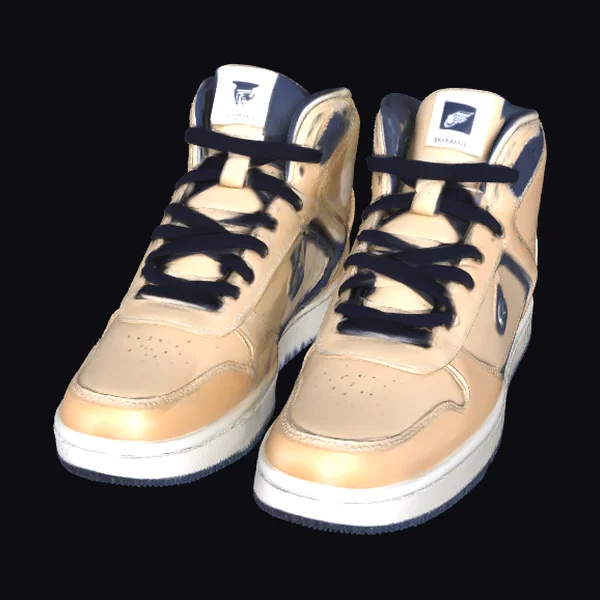 Golden High-Top Sneakers