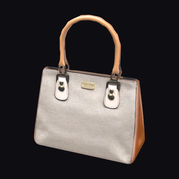 Silver Handbag with Handles