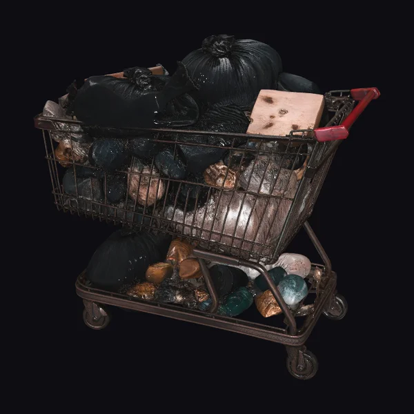 Shopping Cart Full Trash