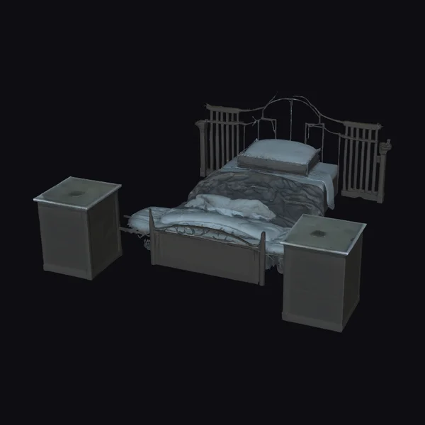 Creepy Empty Bedroom Set