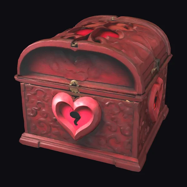 Red Heart Shaped Treasure Box