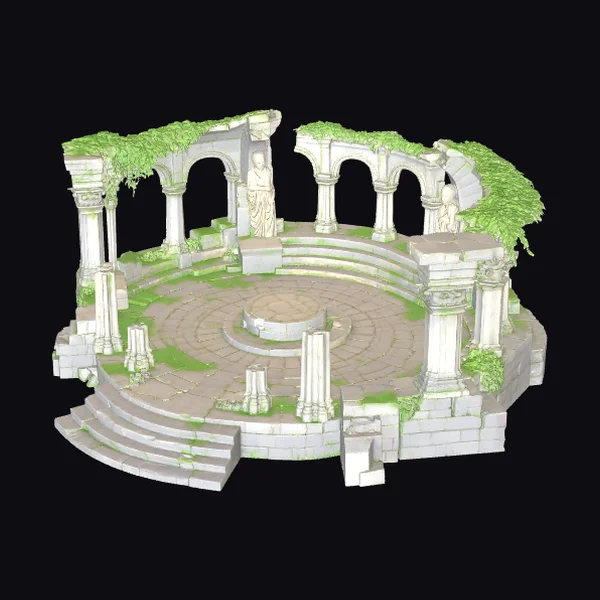 Ancient Circular Temple Ruins