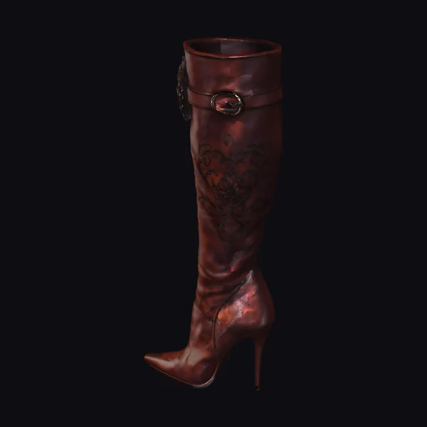 Embroidered Ember Stiletto Boot