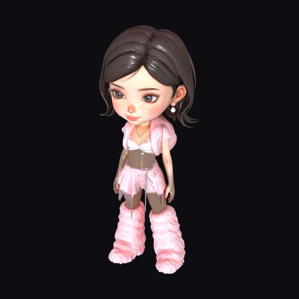 Chibi Girl Pink Outfit