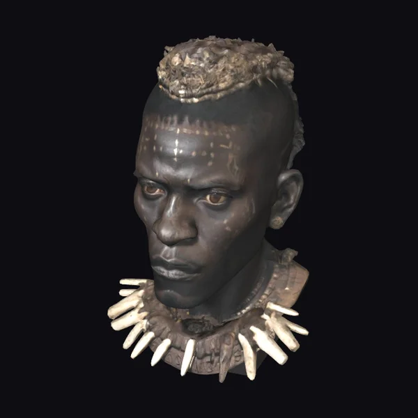African Tribal Warrior Bust