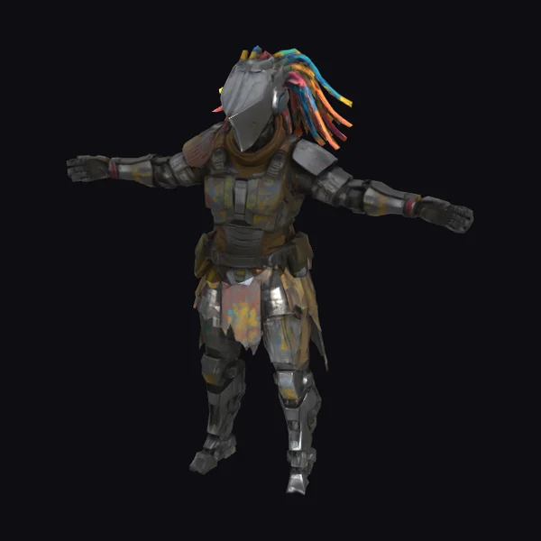 Armored Warrior with Dreadlocks
