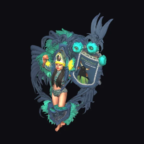 Woman with Feathered Costume