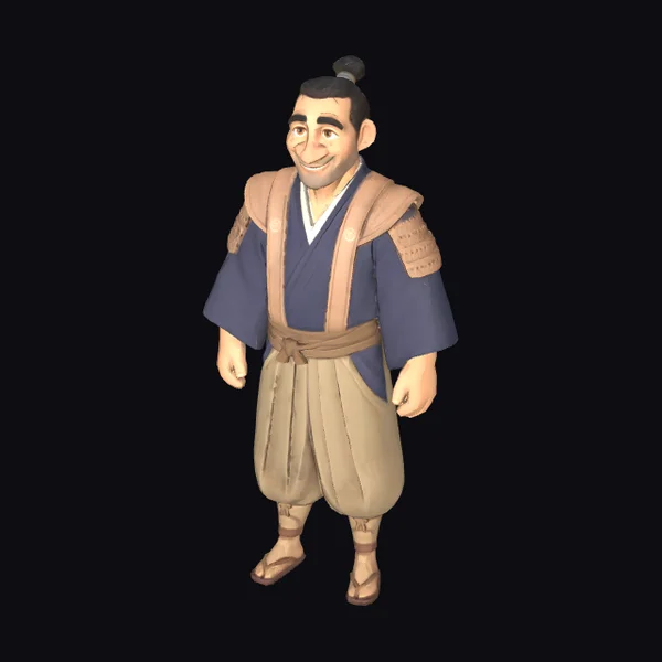 Asian Warrior with Bun