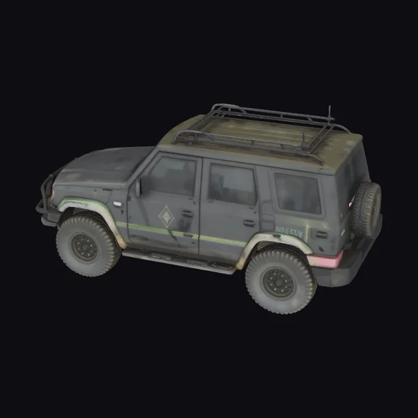 Muddy Off-Road Vehicle