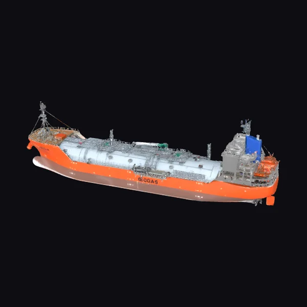 Orange Gas Tanker Vessel