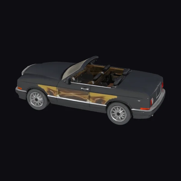 Black Convertible Luxury Car