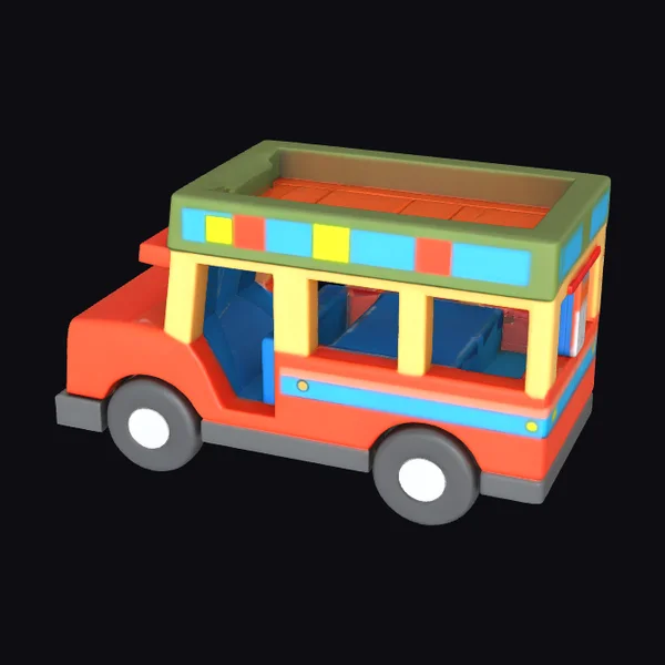 Colorful Toy Bus