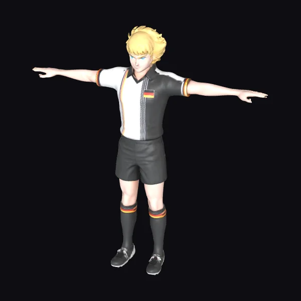 Blond Soccer Player Standing