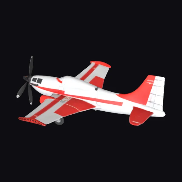 Red White Single Engine Plane