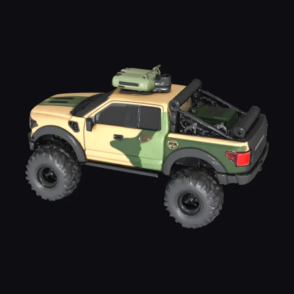 Camouflage Pickup Truck