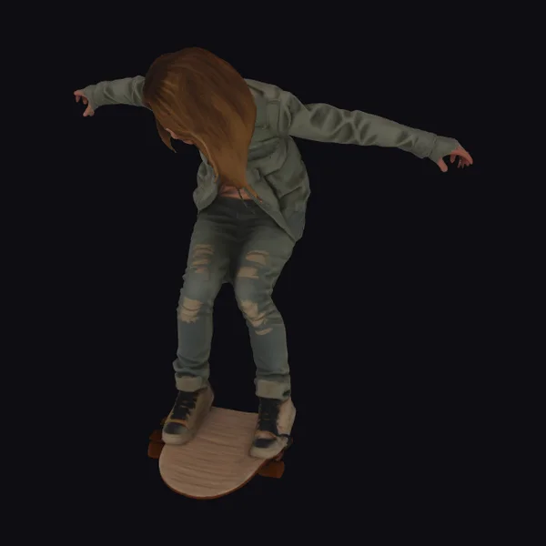 Girl on Skateboard