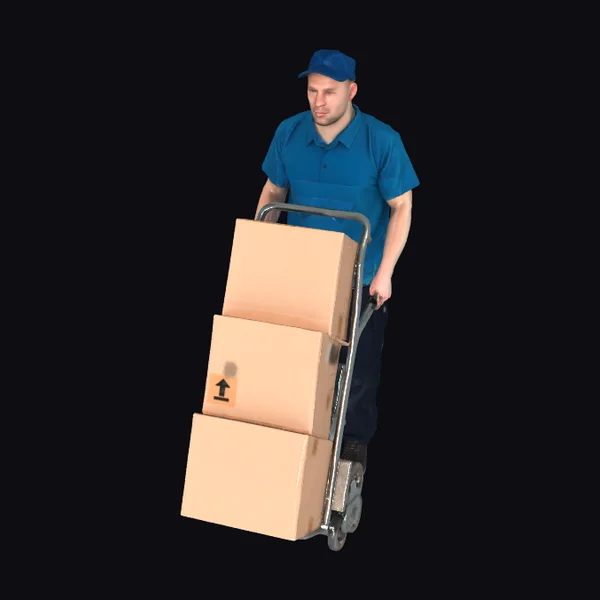 Delivery Man with Boxes