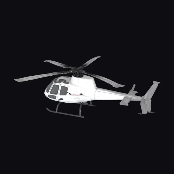 White Helicopter Model
