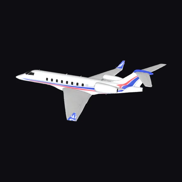 White Business Jet Airplane