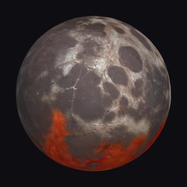 Glowing Lunar Surface